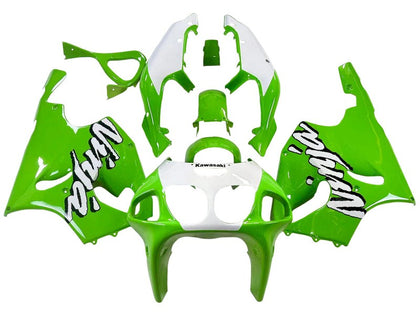 1996-2003 Kawasaki ZX-7R White Green Fairing Kit