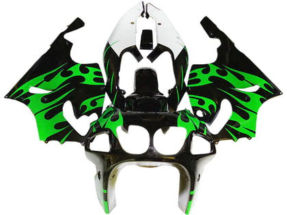 1996-2003 Kawasaki ZX-7R Black Green White Fairing Kit