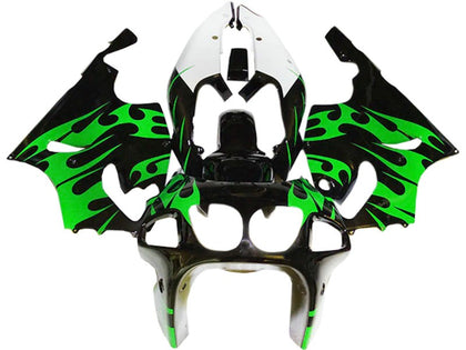 1996-2003 Kawasaki ZX-7R Black Green White Fairing Kit