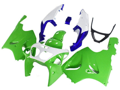 1996-2003 Kawasaki ZX-7R White Green Blue Fairing Kit