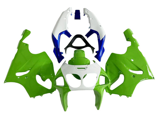 1996-2003 White Green Blue Kawasaki ZX7R Fairing Kit