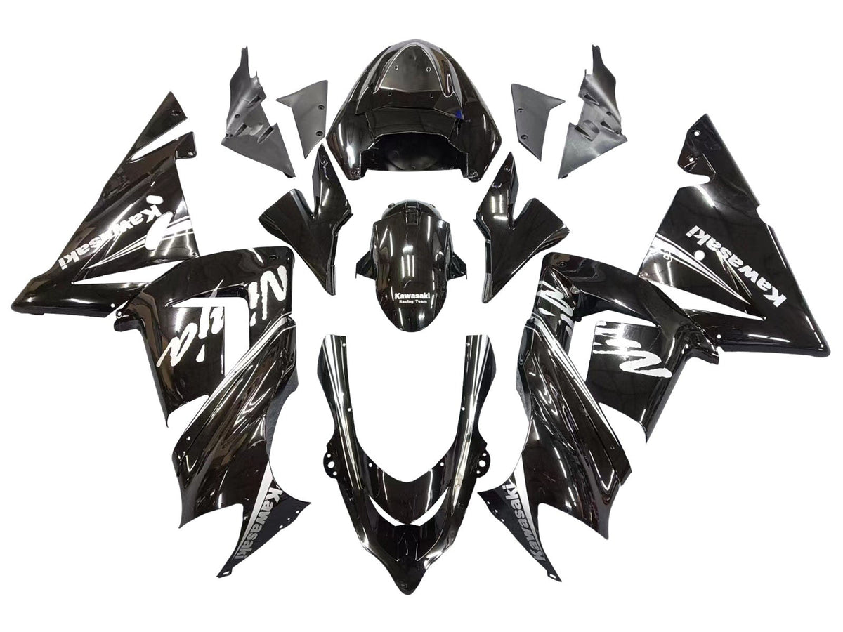 2004-2005 Glossy Black Ninja Kawasaki ZX10R Fairing Kit