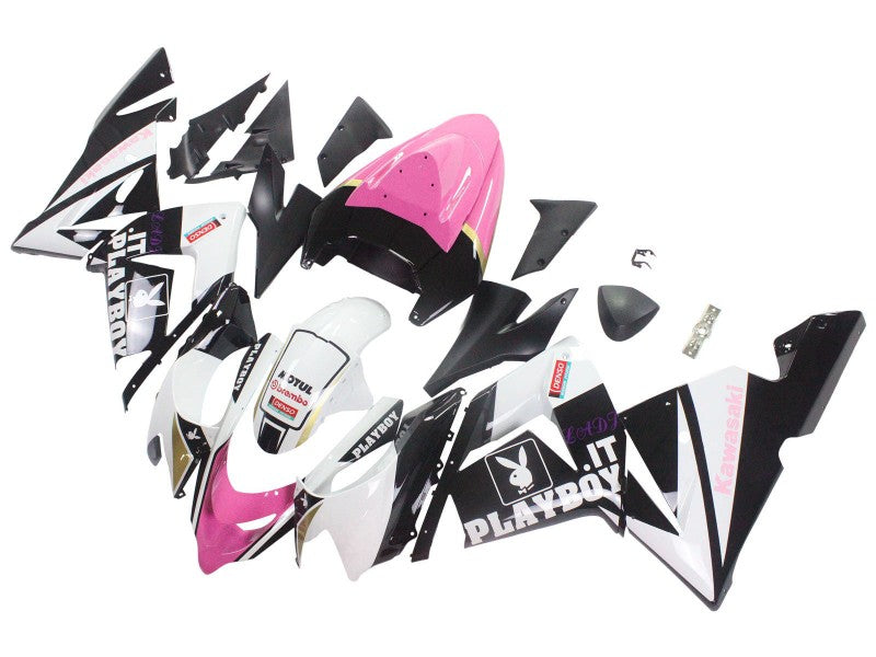 Purchase 2004-2005 Black Pink White Playboy Motul Kawasaki ZX10R Motorcycle Fairings UK