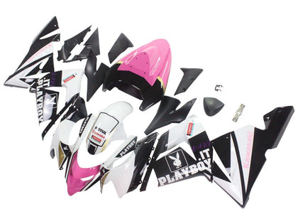 2004-2005 Kawasaki ZX-10R Black Pink White Playboy Motul Fairing Kit