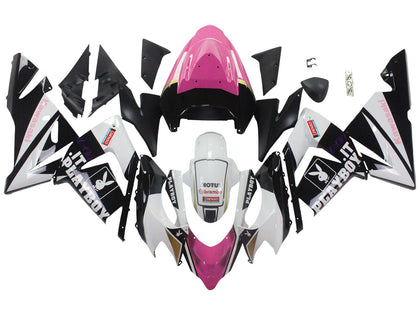 2004-2005 Kawasaki ZX-10R Black Pink White Playboy Motul Fairing Kit