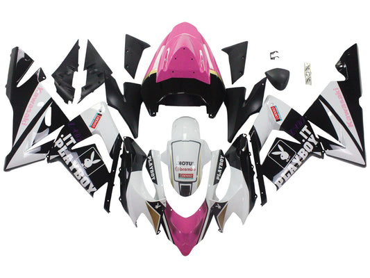 2004-2005 Black Pink White Playboy Motul Kawasaki ZX10R Fairing Kit