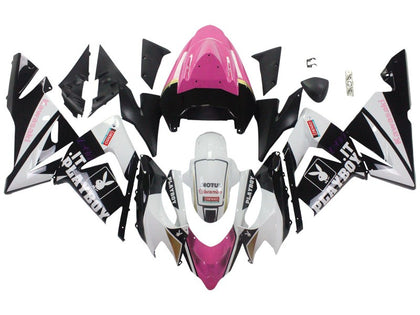 2004-2005 Kawasaki ZX-10R Black Pink White Playboy Motul Fairing Kit