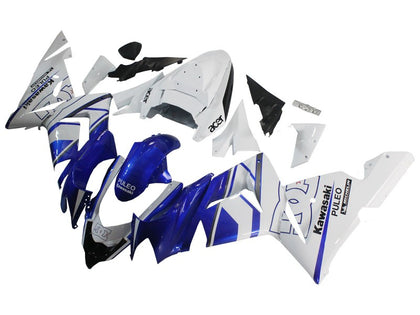 2004-2005 Kawasaki ZX-10R Black White Fairing Kit