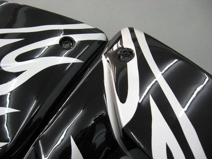 2004-2005 Kawasaki ZX-10R Black White Fairing Kit