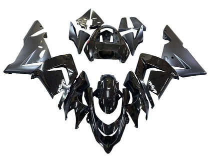 2004-2005 Kawasaki ZX-10R Glossy Matte Black Fairing Kit