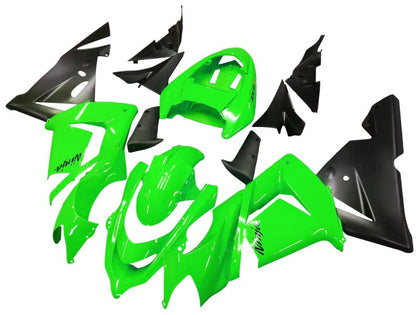2004-2005 Kawasaki ZX-10R Green Black Fairing Kit