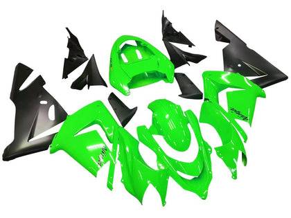2004-2005 Kawasaki ZX-10R Green Black Fairing Kit