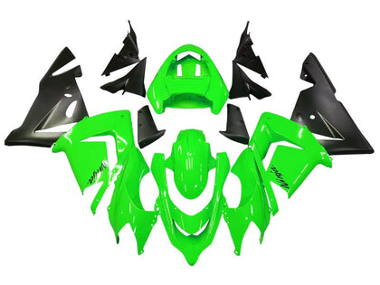 2004-2005 Kawasaki ZX-10R Green Black Fairing Kit