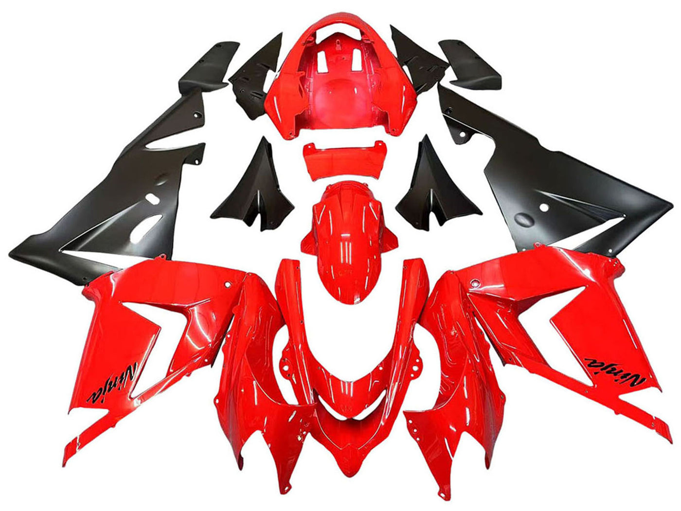2004-2005 Red Black Ninja Kawasaki ZX10R Fairing Kit