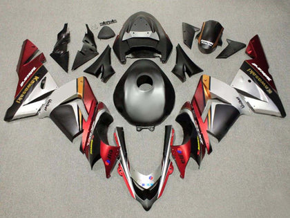 2004-2005 Kawasaki ZX-10R Black Silver Red Orange Fairing Kit