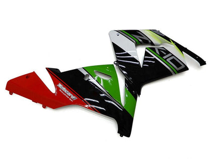 2004-2005 Kawasaki ZX-10R White Black Green Elf Fairing Kit