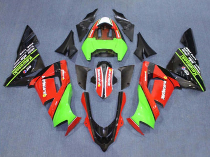 2004-2005 Kawasaki ZX-10R Green White Fairing Kit
