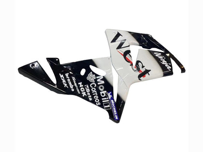 2004-2005 Kawasaki ZX-10R White Black West Fairing Kit