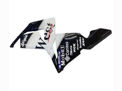 2004-2005 Kawasaki ZX-10R White Black West Fairing Kit