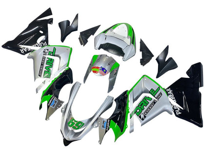 2004-2005 Kawasaki ZX-10R Green Silver Black 69 Fairing Kit