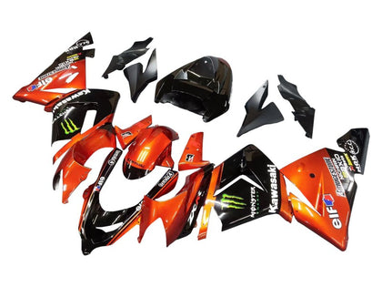 2004-2005 Kawasaki ZX-10R Burnt Orange Black Monster Elf Fairing Kit