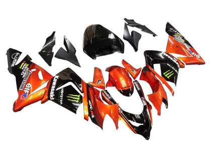 2004-2005 Kawasaki ZX-10R Burnt Orange Black Monster Elf Fairing Kit
