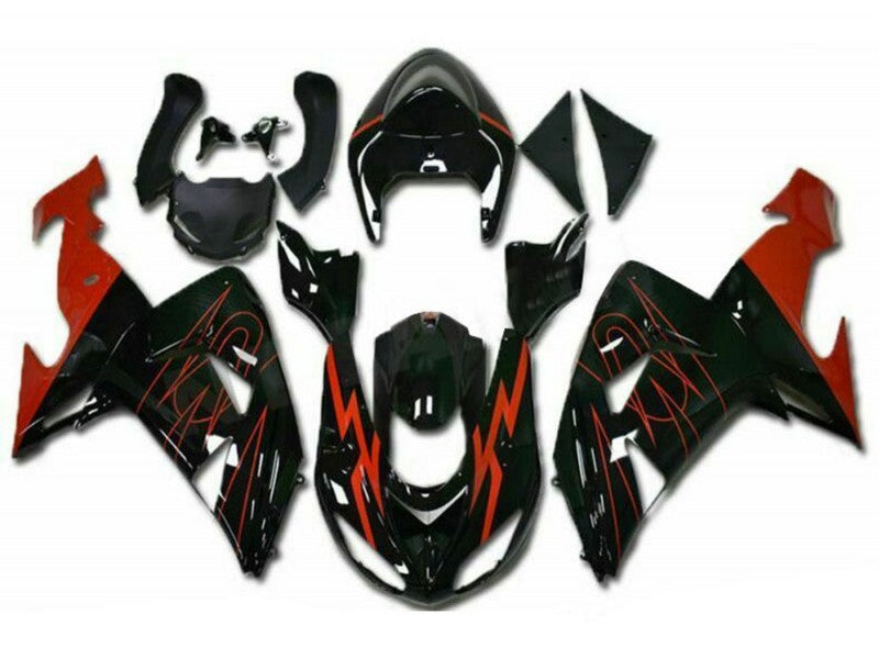 Purchase 2006-2007 Glossy Black Red Kawasaki ZX10R Motorcycle Fairings UK