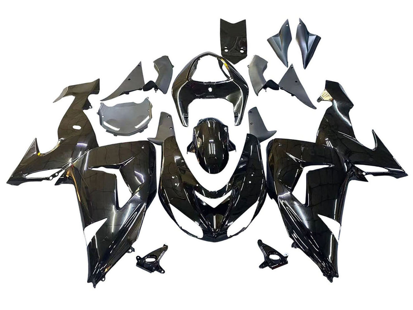 2006-2007 Black Kawasaki ZX10R Fairing Kit