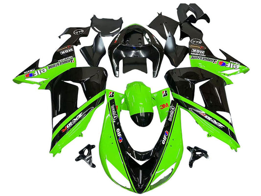 2006-2007 Green Black Elf Kawasaki ZX10R Fairing Kit