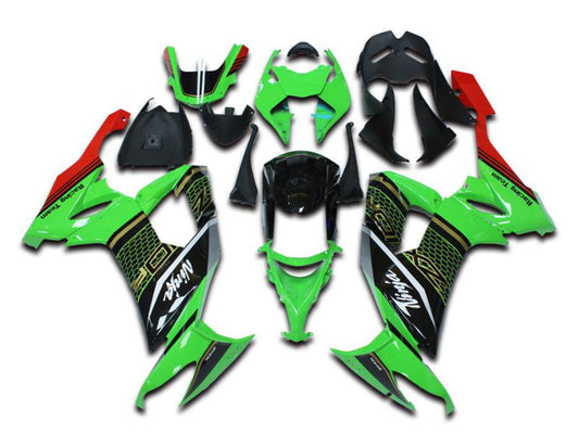 2006-2007 Green Black Ninja Kawasaki ZX10R Fairing Kit