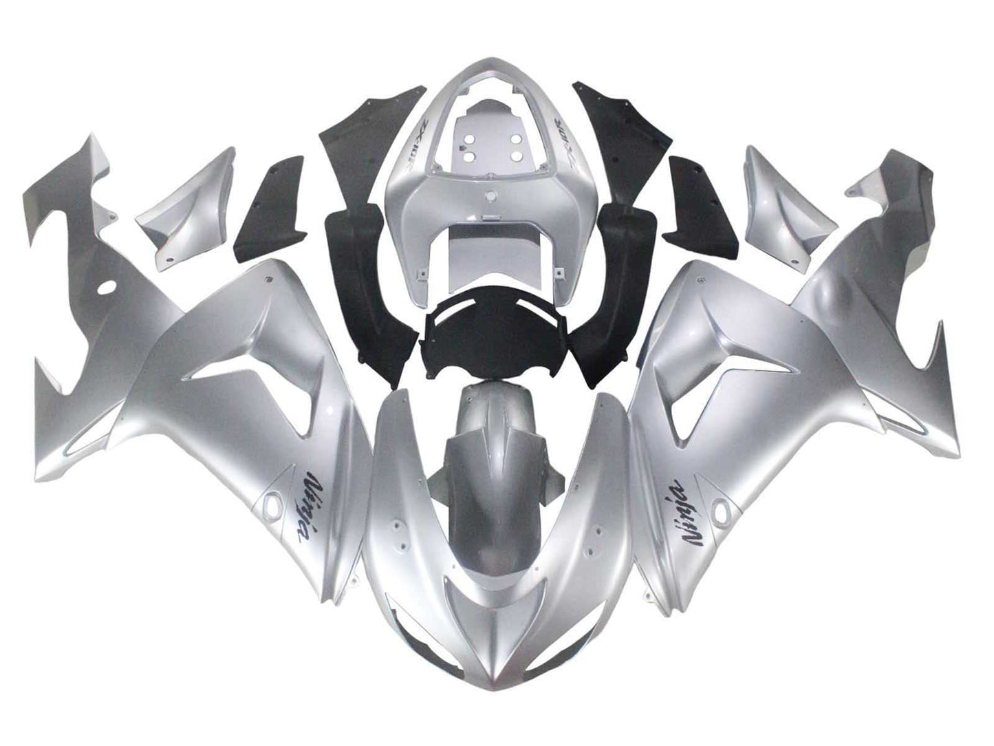 2006-2007 Silver Ninja Kawasaki ZX10R Fairing Kit