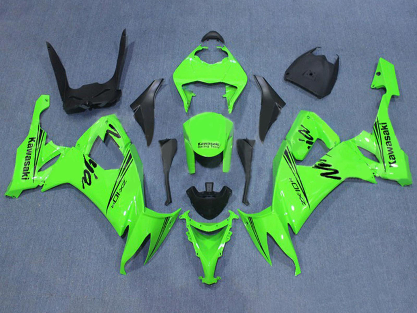 2008-2010 Green Black Kawasaki ZX10R Motorcycle Fairing， Purchase 2008-2010 Green Black Kawasaki ZX10R Motorcycle Fairing UK - UK