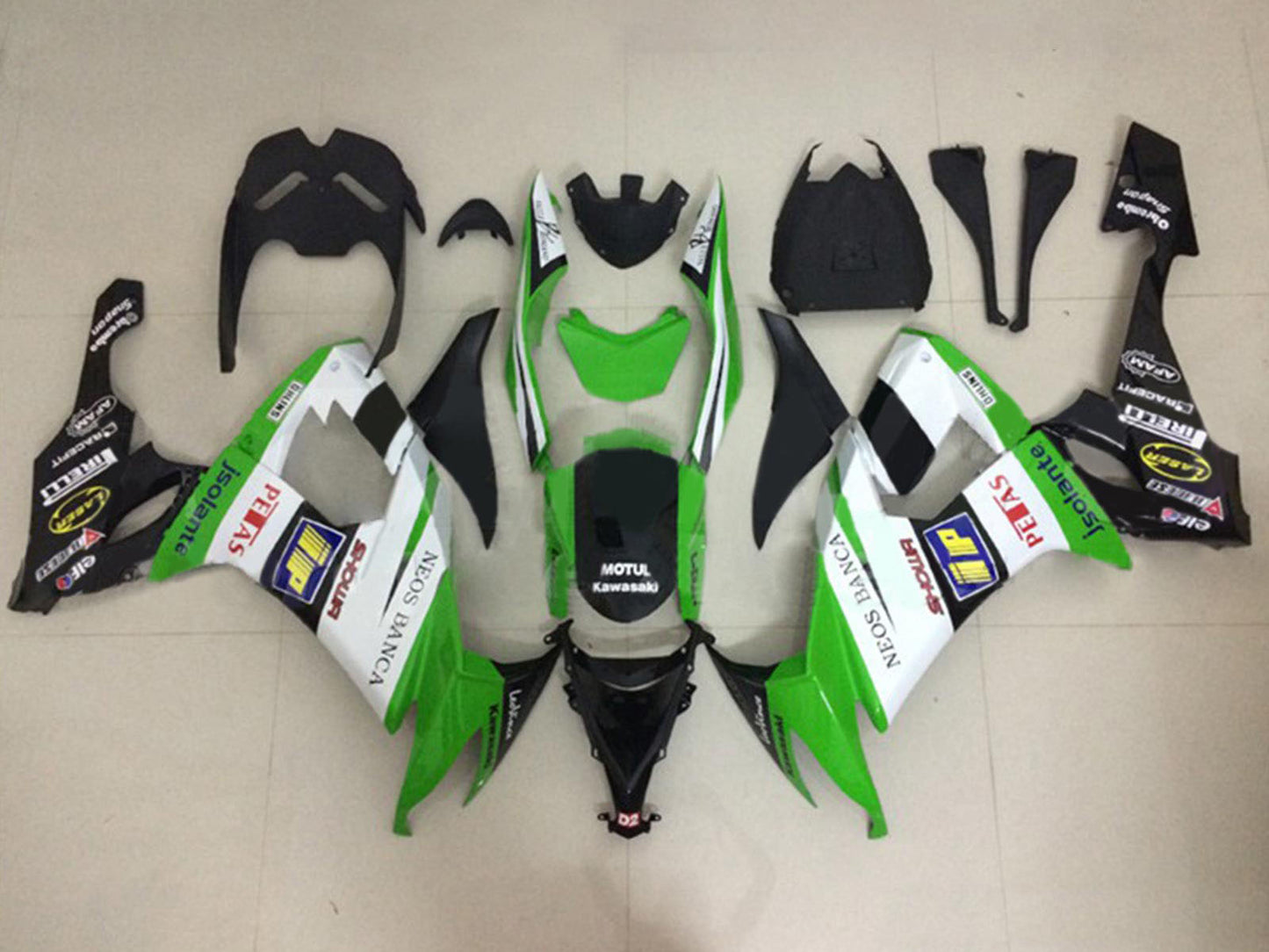 2008-2010 Glossy Green Black Ninja Kawasaki ZX10R Fairing Kit