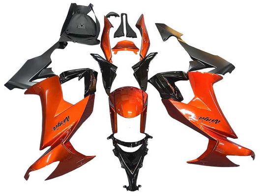 2008-2010 Burnt Orange Black Kawasaki ZX10R Fairing Kit
