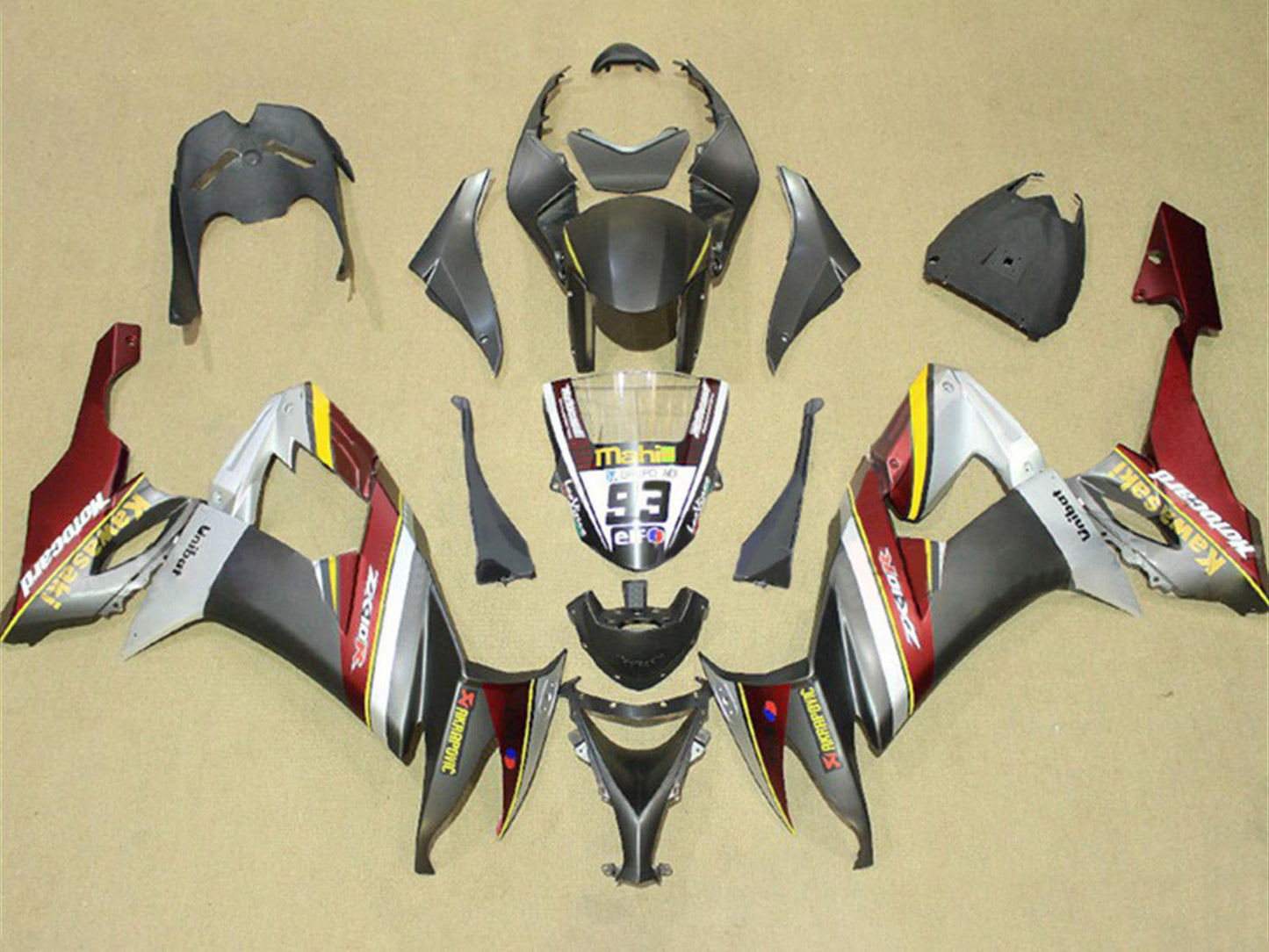 2008-2010 Black Green White Grey Kawasaki ZX10R Fairing Kit