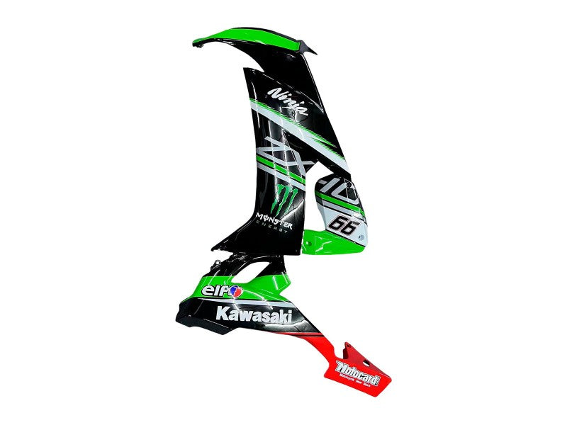 Purchase 2008-2010 Green White Red Black Monster Elf 66 Kawasaki ZX10R Motorcycle Fairings UK