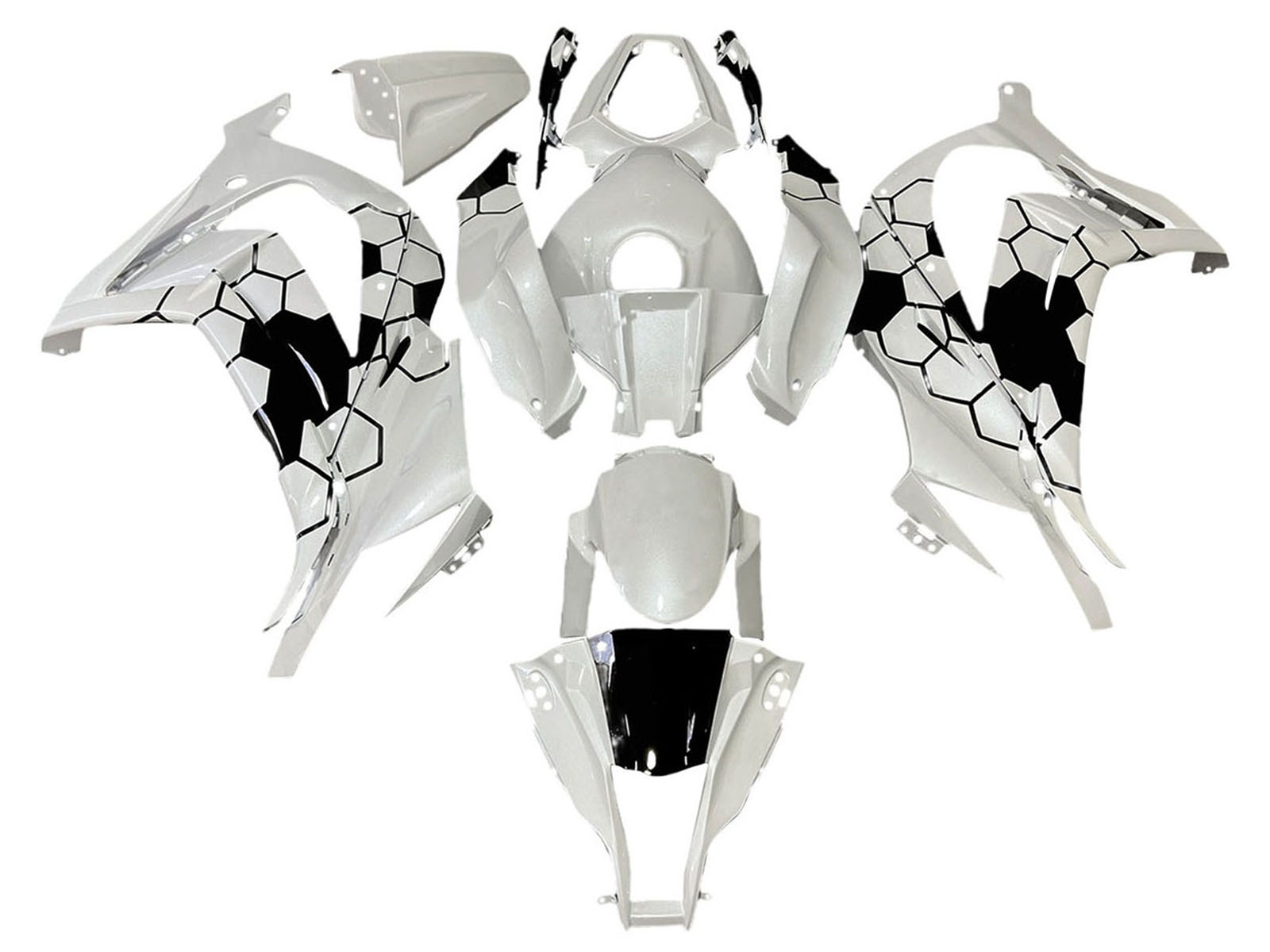 2008-2010 Red Black Elf Kawasaki ZX10R Fairing Kit