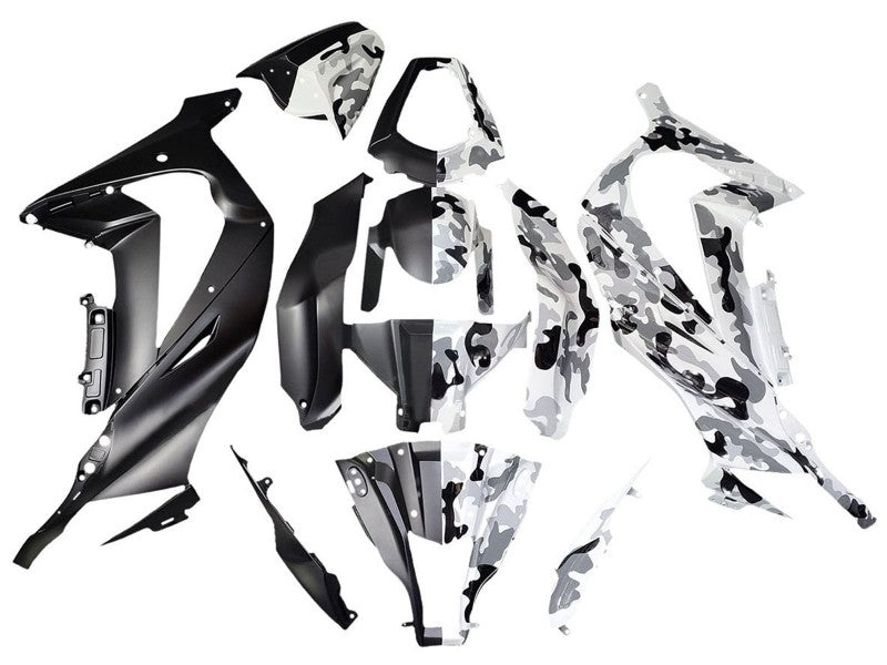Purchase 2008-2010 White Black Split Kawasaki ZX10R Motorcycle Fairings UK