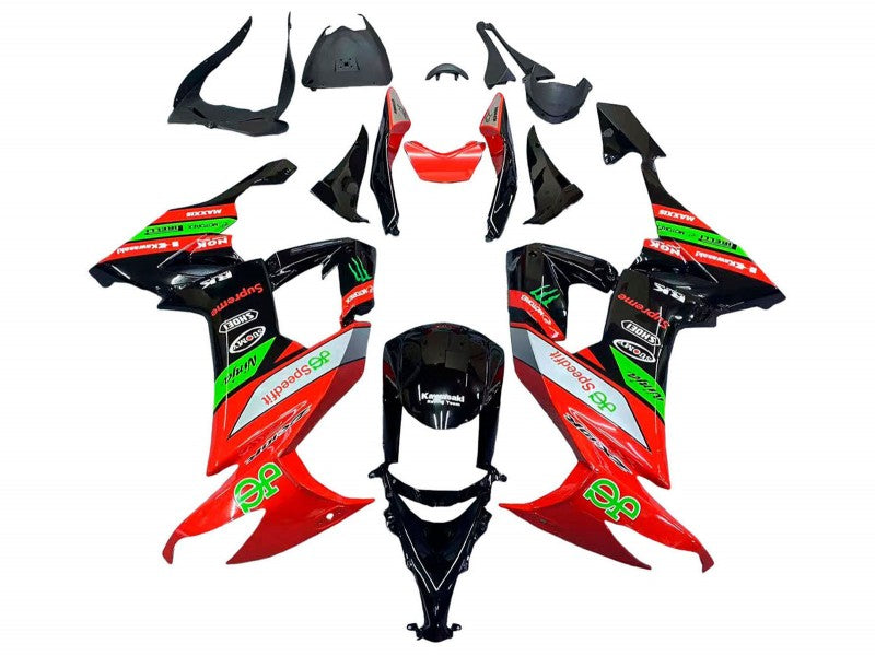 Purchase 2008-2010 Red Green Black Kawasaki ZX10R Motorcycle Fairings UK