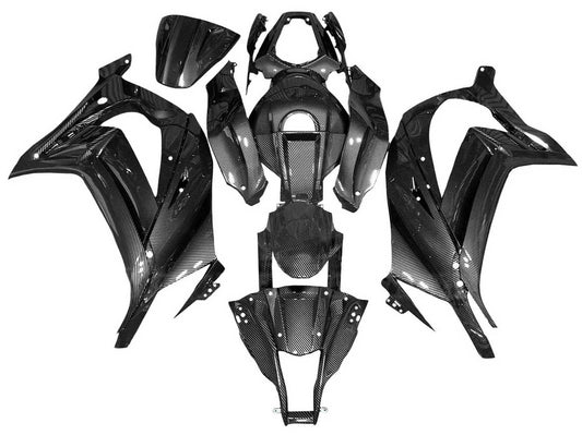 2011-2015 Black With Green Lines Kawasaki ZX10R Fairing Kit