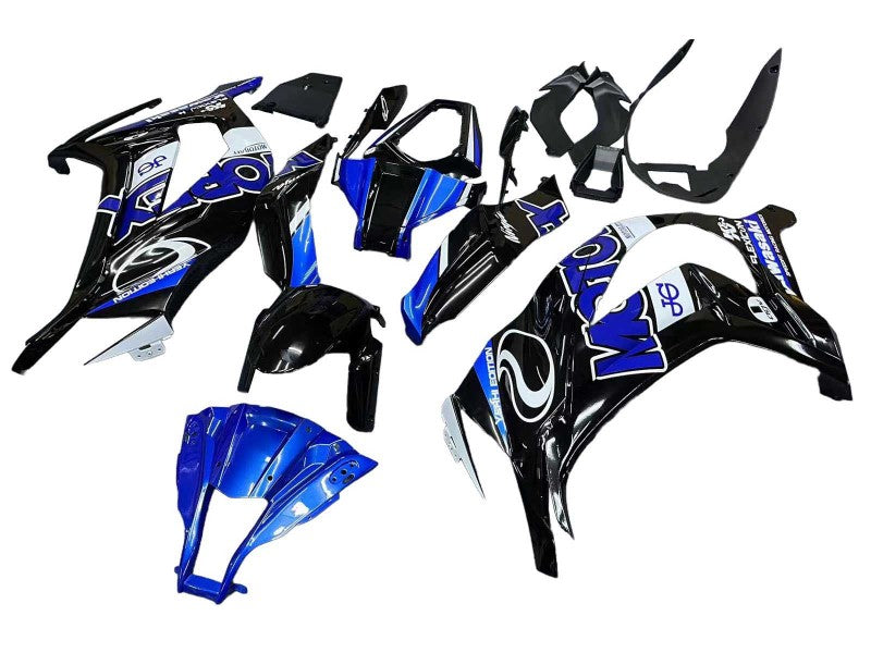 Purchase 2011-2015 Blue White Glossy Black Kawasaki ZX10R Motorcycle Fairings UK