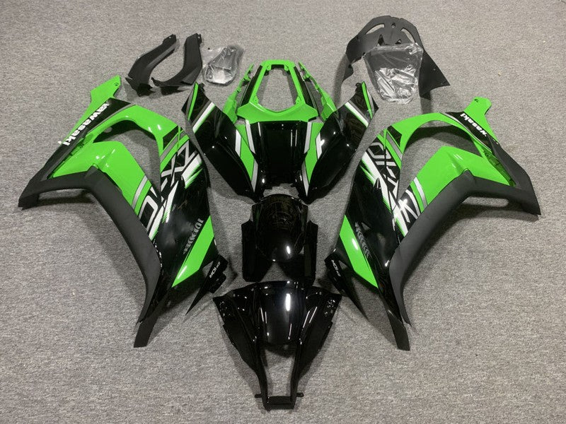 Purchase 2011-2015 Green Glossy Black Matte Black Kawasaki ZX10R Motorcycle Fairings UK