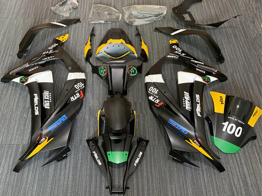 2011-2015 Black Green Elf Kawasaki ZX10R Fairing Kit