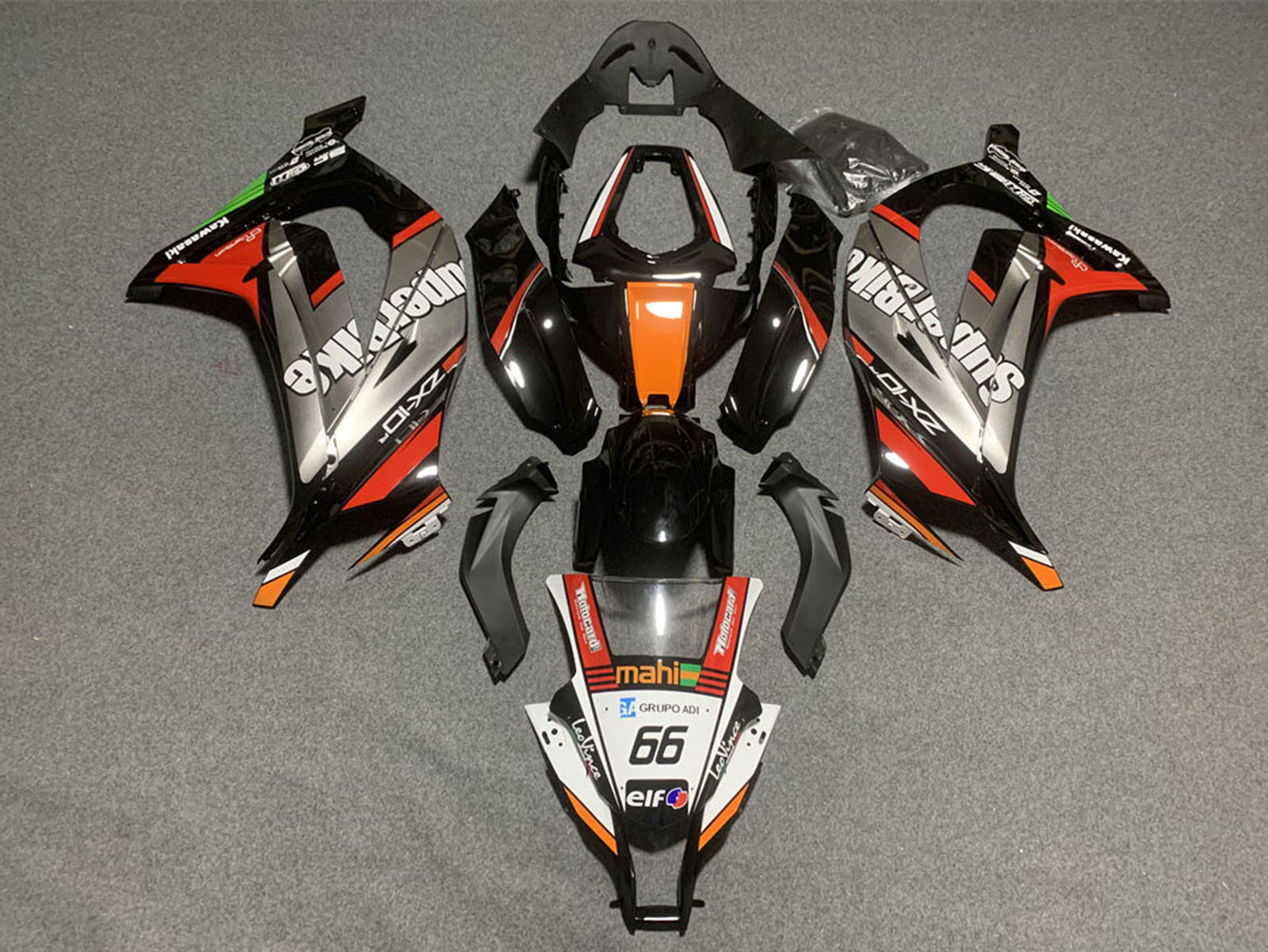 2011-2015 Grey Red Black Kawasaki ZX10R Fairing Kit