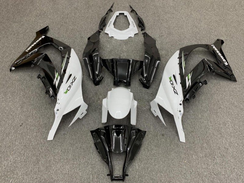 Purchase 2011-2015 White Glossy Black Green Kawasaki ZX10R Motorcycle Fairings UK