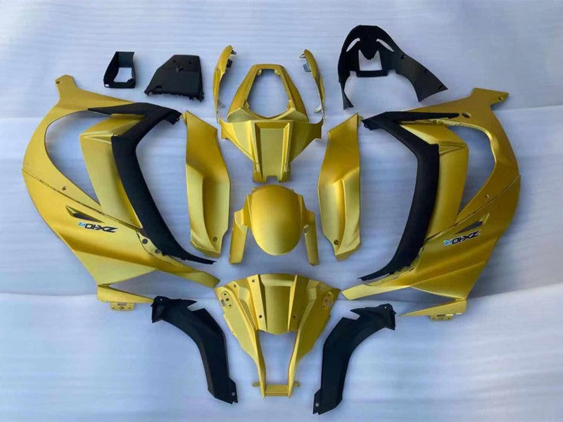 Purchase 2011-2015 Gold Black Kawasaki ZX10R Motorcycle Fairings UK