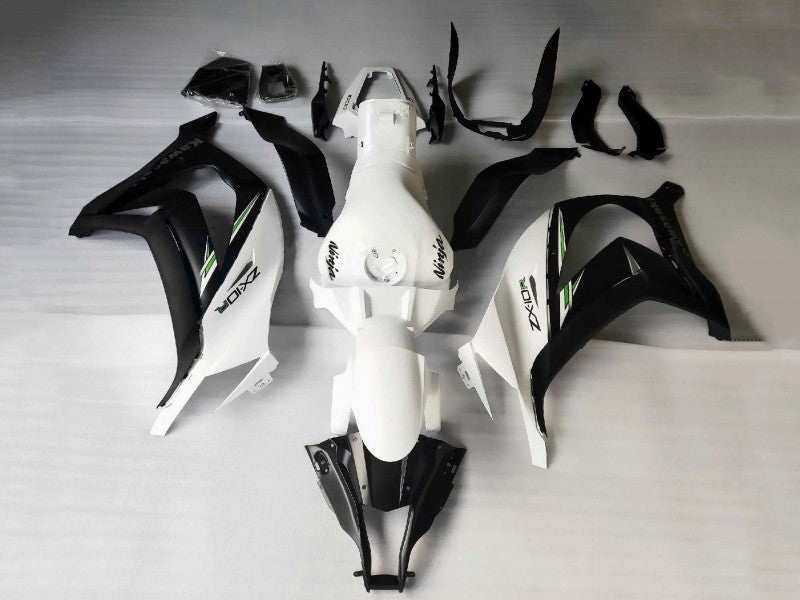 Purchase 2011-2015 White Matte Black Green Decals Kawasaki ZX10R Motorcycle Fairings UK