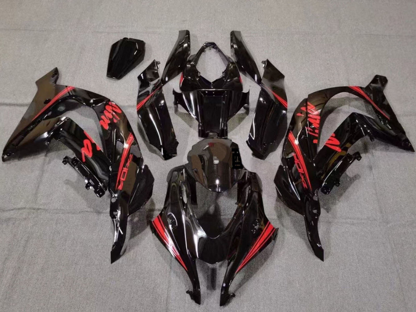 2016-2020 Black Grey Ninja Kawasaki ZX10R Fairing Kit