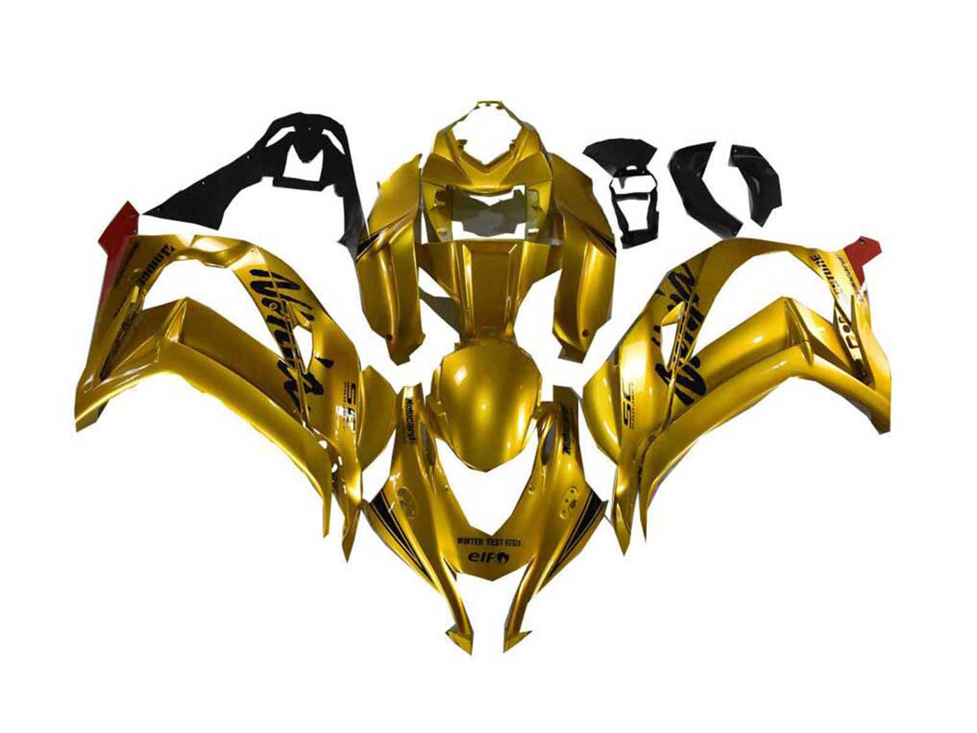2016-2020 Gold Black Kawasaki ZX10R Motorcycle Fairing， Purchase 2016-2020 Gold Black Kawasaki ZX10R Motorcycle Fairing UK - UK
