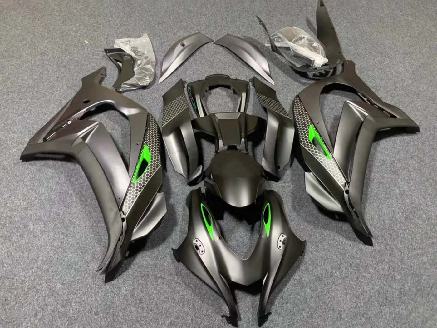 2016-2020 Black Green Ninja Kawasaki ZX10R Kits Fairing Kit